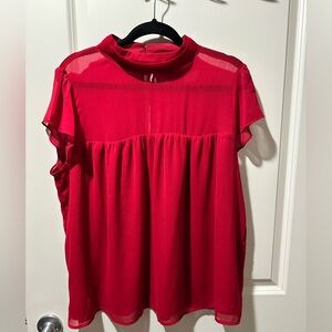 A New Day Vibrant Red Blouse